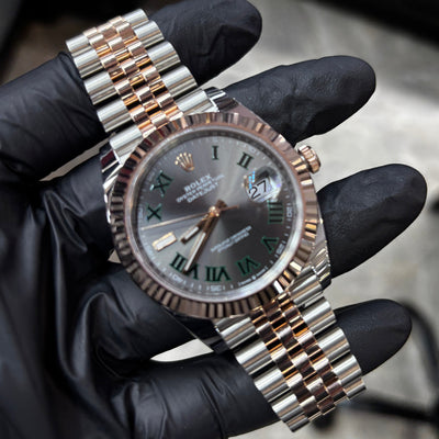 2025 Rolex DateJust 41mm | Two Tone Everose Gold | Wimbledon Dial | 126331