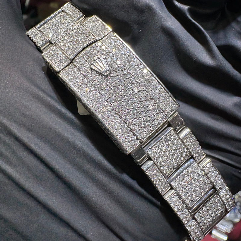 Rolex DateJust 41mm | Stainless Steel | Fully Iced Out | Arabic Dial | 116300