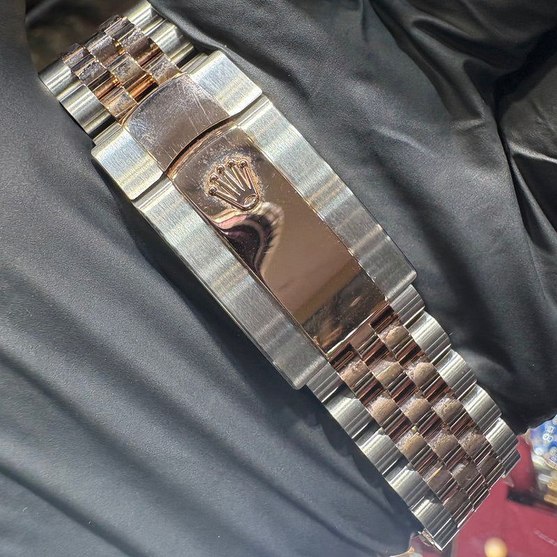 2024 Rolex DateJust 41mm | Two Tone Rose Gold | Chocolate Stick Dial | 126331