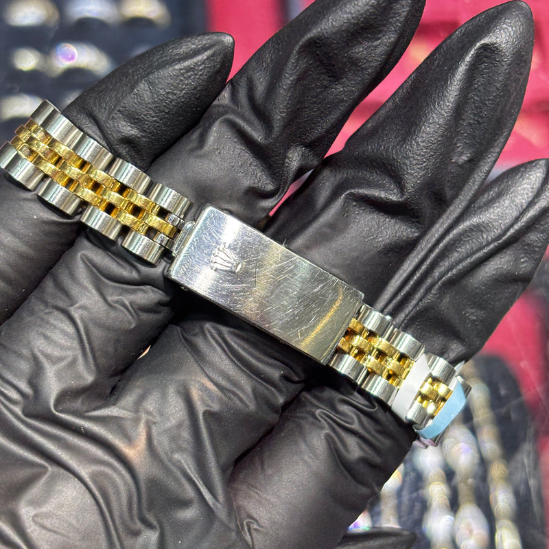 Rolex DateJust 26mm | Two Tone Yellow Gold | Champagne Diamond Dial | 69173