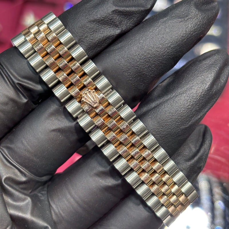 Rolex DateJust 31mm | Two Tone Everose Gold | Chocolate Roman Diamond Dial