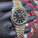 2020 Rolex DateJust 41mm | Two Tone Yellow Gold | Black Stick Dial | 126333