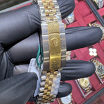 2020 Rolex DateJust 41mm | Two Tone Yellow Gold | Black Stick Dial | 126333