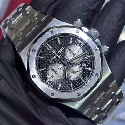 Audemars Piguet Royal Oak Chronograph 41mm | Stainless Steel | Black Tapisserie Dial | REF: 26331ST 71584