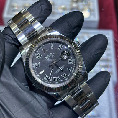 2013 Rolex DateJust 41mm | Oystersteel | Grey Roman Dial | REF: 116334