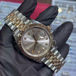 Rolex DateJust 41mm | Two Tone Everose Gold | Sundust Diamond Dial | REF: 126331