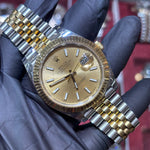 2017 Rolex DateJust 41mm | Two Tone Yellow Gold | Champagne Stick Dial | REF: 126333