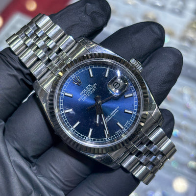 Rolex DateJust 36mm | Oystersteel | Blue Stick Dial | REF: 116234