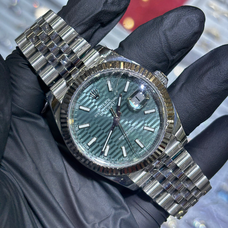 2023 Rolex DateJust 41mm | Oystersteel | Green Motif Dial | REF: 126334