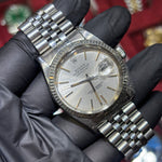 Oystersteel Rolex DateJust 36mm | Silver Stick Dial | REF: 16014