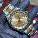 2010 Rolex DateJust 41mm | Two Tone Yellow Gold | Champagne Stick Dial | REF: 116333