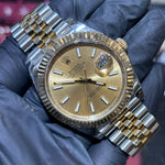 2017 Rolex Datejust 41mm | Two-Tone Stainless Steel and 18K Yellow Gold | Gold Stick Dial | REF: 126333