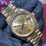 2019 Rolex Day-Date 40mm | 18K Yellow Gold | Champagne Roman Dial | REF: 228238