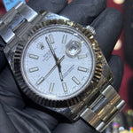 2014 Rolex Datejust 41mm | Stainless Steel | White Stick Dial | REF: 116334