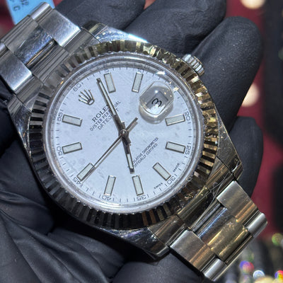 2014 Rolex Datejust 41mm | Stainless Steel | White Stick Dial | REF: 116334