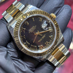 2015 Rolex Datejust 41mm | Two-Tone Stainless Steel and 18K Yellow Gold | Black Roman Dial | REF: 116333