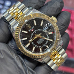 2023 Rolex Sky-Dweller 42mm | Two Tone Yellow Gold | Black Stick Dial | REF: 336933