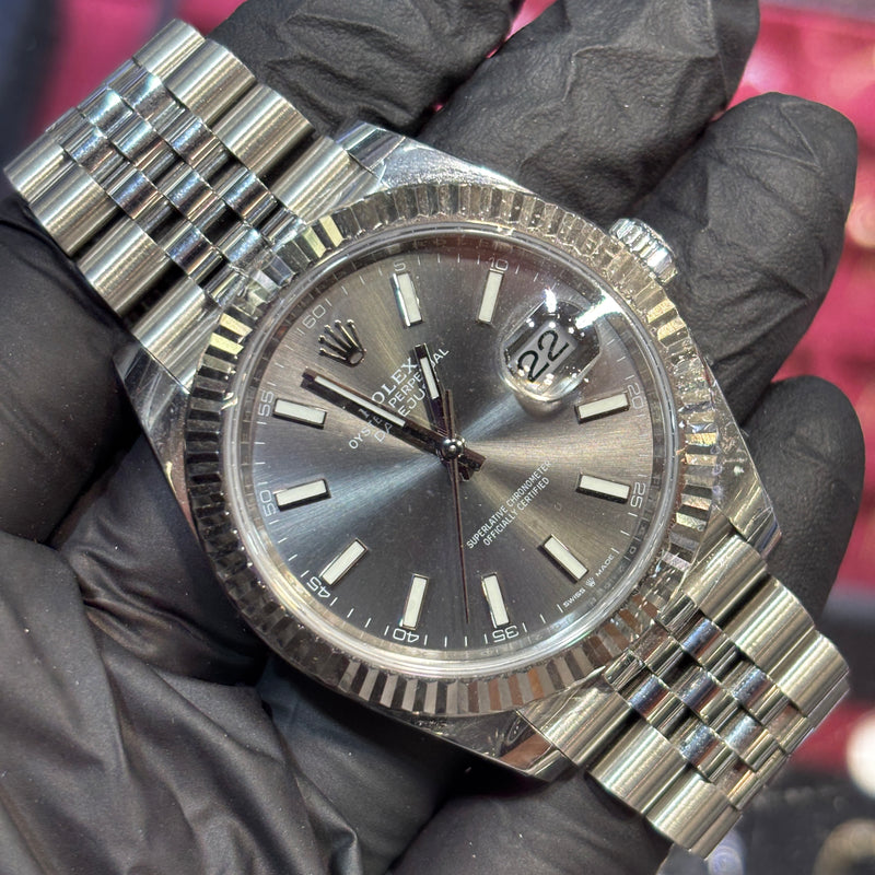 2021 Rolex DateJust 41mm | Oystersteel | Rhodium Stick Dial | REF: 126334