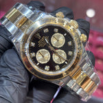 2024 Rolex Cosmograph Daytona 40mm | Two Tone Yellow Gold | Black Diamond Dial | REF: 126503