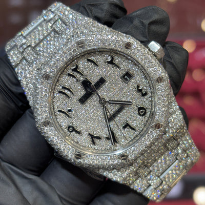 Audemars Piguet Royal Oak 41mm | Stainless Steel | Iced Out Arabic Dial |