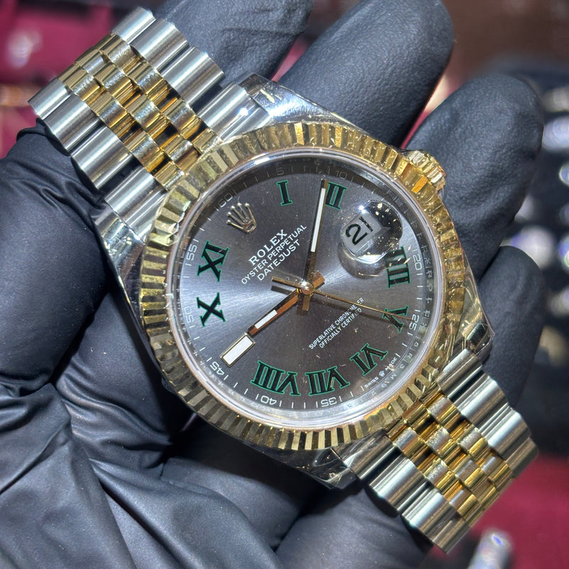 2026 Rolex Datejust 41mm | Two Tone Yellow Gold | "Wimbledon"