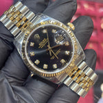 2008 Rolex Datejust 36mm | Two Tone Yellow Gold | Black Diamond Dial 71751