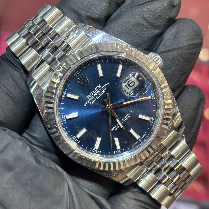 2026 Rolex Datejust 41mm | Oystersteel | Blue Stick Dial