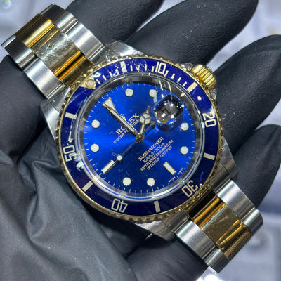 2004 Rolex Submariner Date 40mm | Two Tone Yellow Gold | "Bluesy" Blue Dial