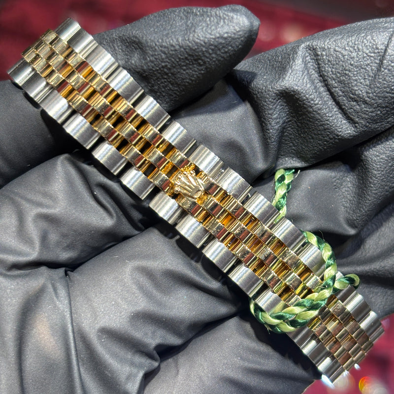 2026 Rolex Lady-Datejust 28mm | Two Tone Yellow Gold | Champagne Stick Dial