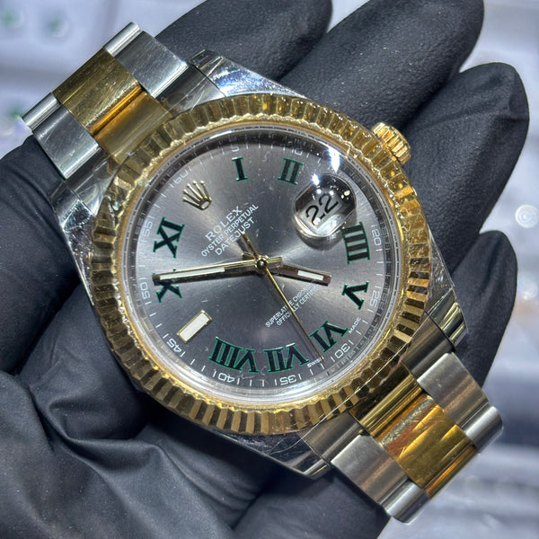 2016 Rolex Datejust II 41mm | Two Tone Yellow Gold | "Wimbledon" Dial