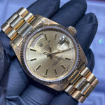 Rolex Day-Date 36mm | Champagne Stick Dial | 18K Yellow Gold