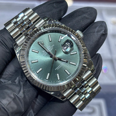 2023 Rolex Datejust 41mm | Oystersteel | Mint Green Stick Dial