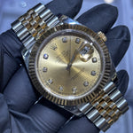 2017 Rolex Datejust 41mm | Two Tone Yellow Gold | Champagne Diamond Dial