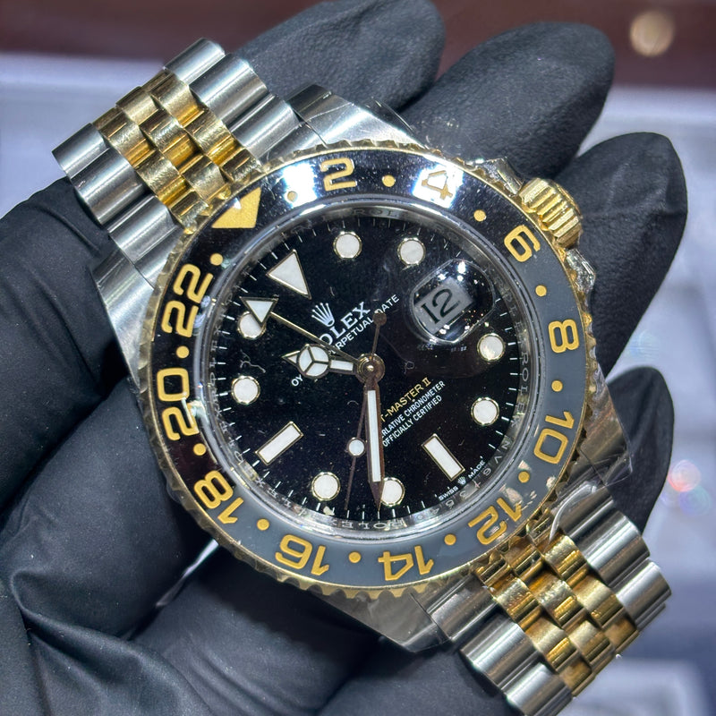 2025 Rolex GMT-Master II 40mm | Two Tone Yellow Gold | "Zombie" Black Dial