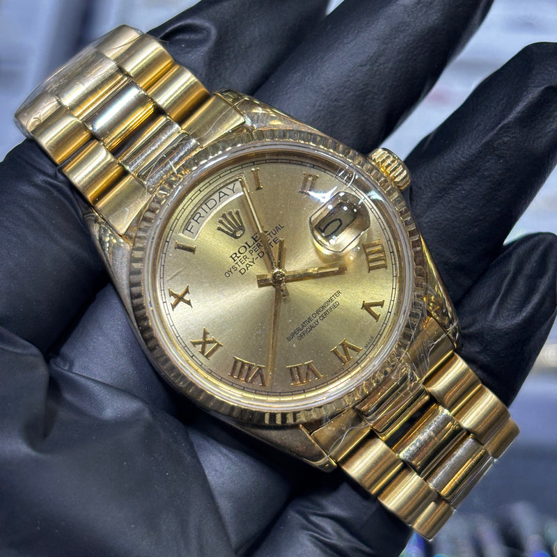 Rolex Day-Date 36mm | 18K Yellow Gold | Champagne Roman Numeral Dial, photo 1 of 2