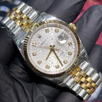 Rolex DateJust 36mm | Two Tone Yellow Gold | Champagne Diamond Computer Dial | 116233