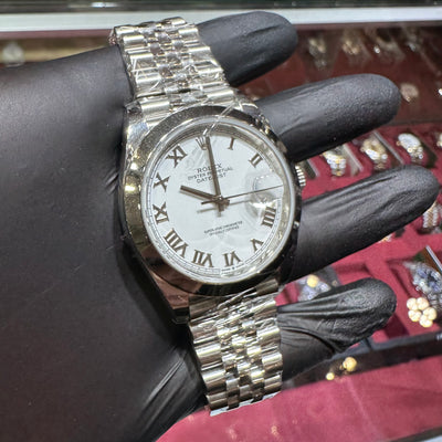 2020 Rolex DateJust 41mm | Stainless Steel | White Roman Dial | 126300