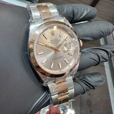 Rolex DateJust 41mm | Two-Tone Gold | Sundust Stick Dial | 126301