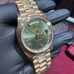 2016 Rolex Day-Date 40mm | 18K Everose Gold | Olive Green Roman Dial | 228235