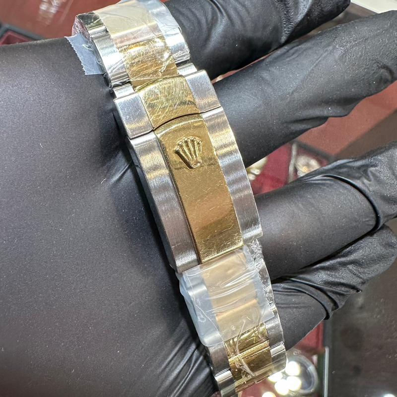 2019 Rolex DateJust 41mm | Two Tone Yellow Gold | Champagne Stick Dial | 126333