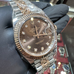 2022 Rolex DateJust 41mm | Two Tone Everose Gold | Chocolate Diamond Dial | 126331