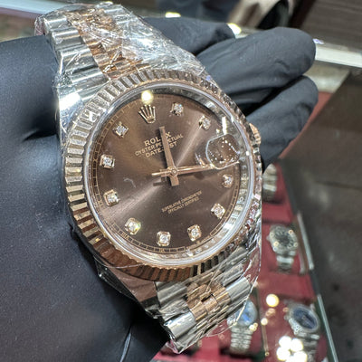 2022 Rolex DateJust 41mm | Two-Tone Gold | Chocolate Diamond Dial | 126331