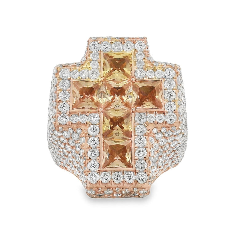 Iceberg Quartz Crystals Cross Ring 70371 - Image 1