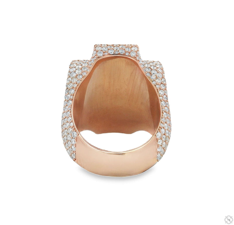 10K Gold Iceberg Quartz Crystals Cross Ring, photo 5 of 5