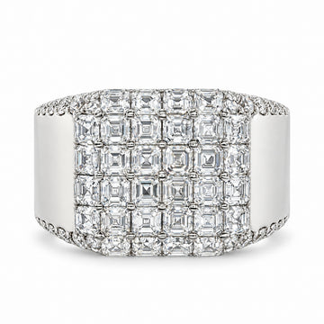 Iced Out Asscher Ring