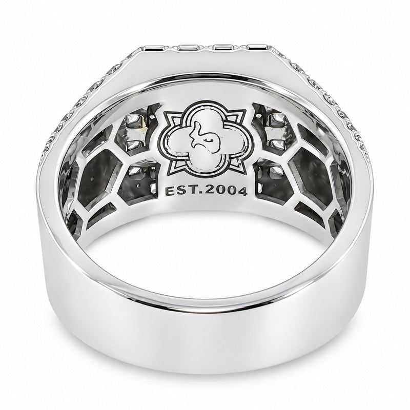 Iced Out Asscher Ring, view 11