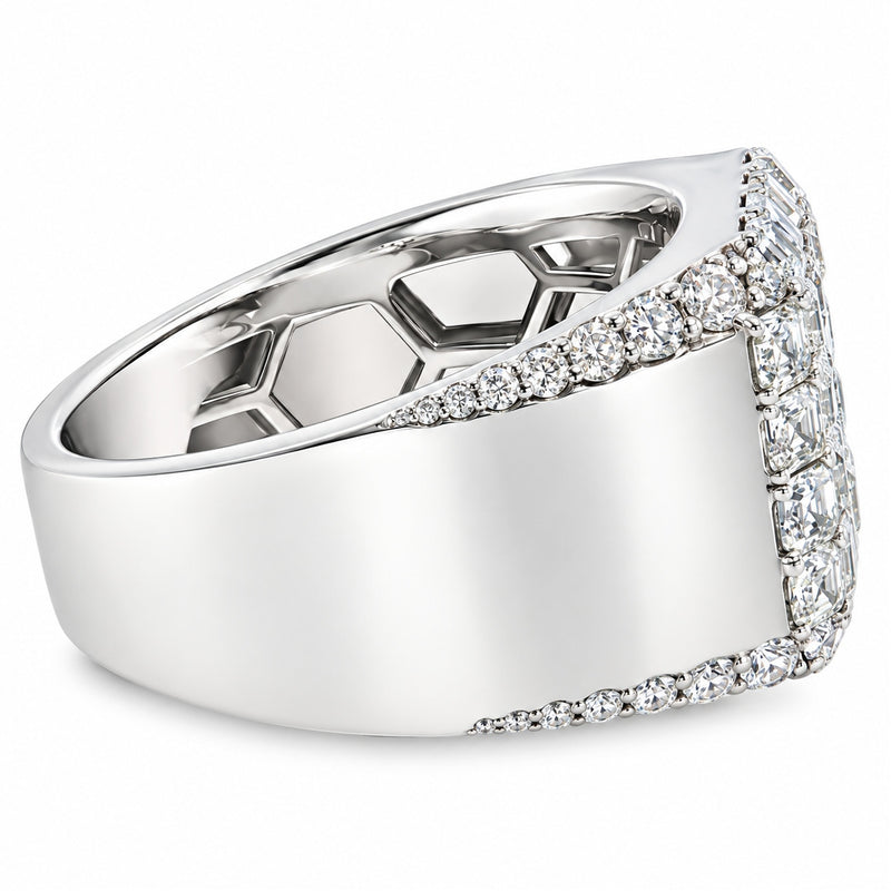 Iced Out Asscher Ring, view 6