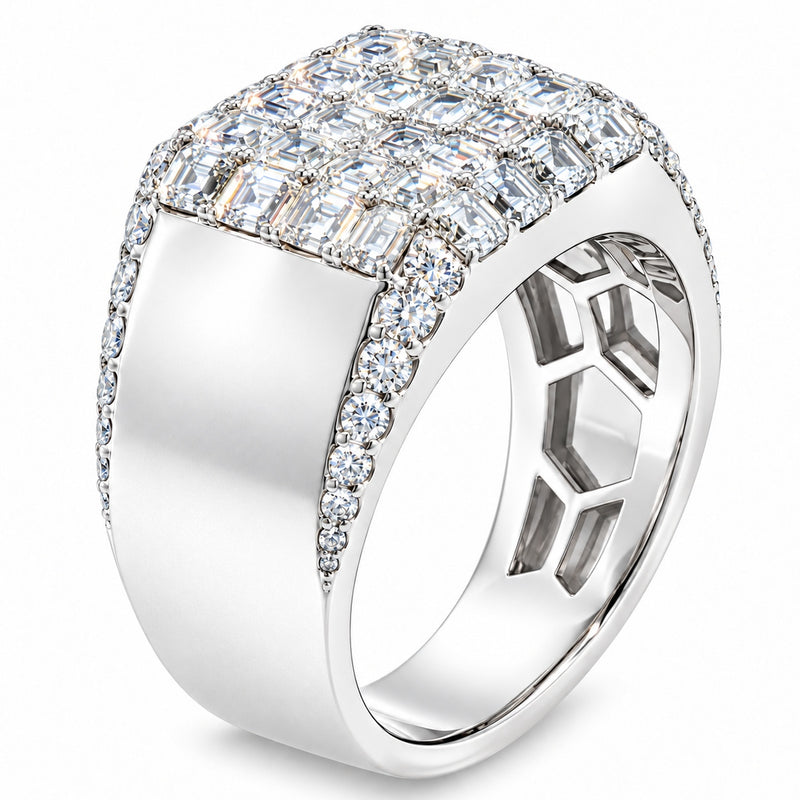 Iced Out Asscher Ring, view 7