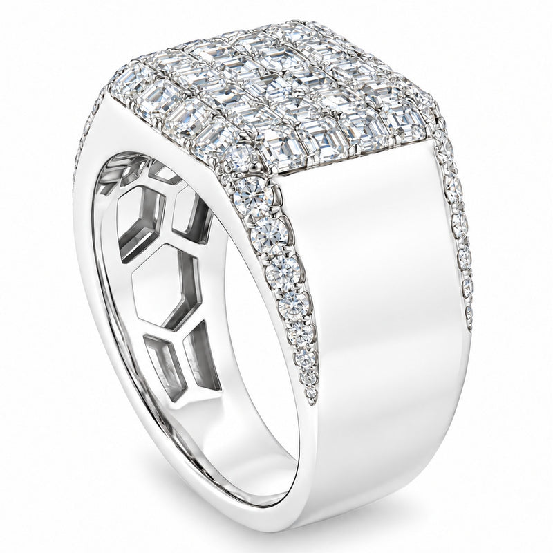 Iced Out Asscher Ring, view 8