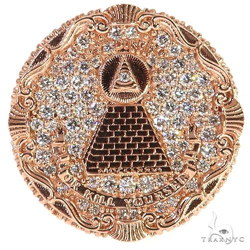 14K Gold Illuminati Pyramid TraxNYC Diamond Ring, photo 2 of 6